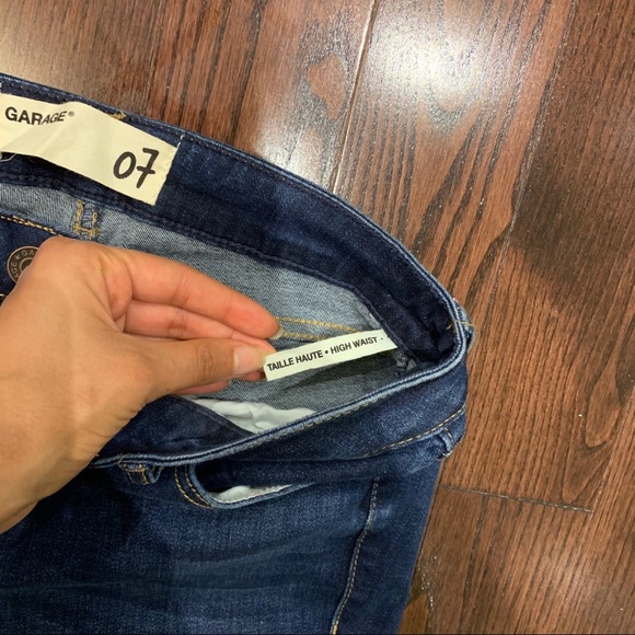 Garage Size 7 High Waisted Dark Blue Skinny Jeans - Picture 4 of 5